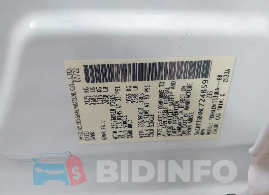 5N1BT3BBXNC724859 Photo# 9
