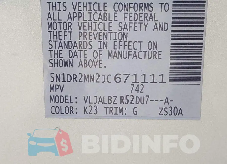5N1DR2MN2JC671111 Photo# 9