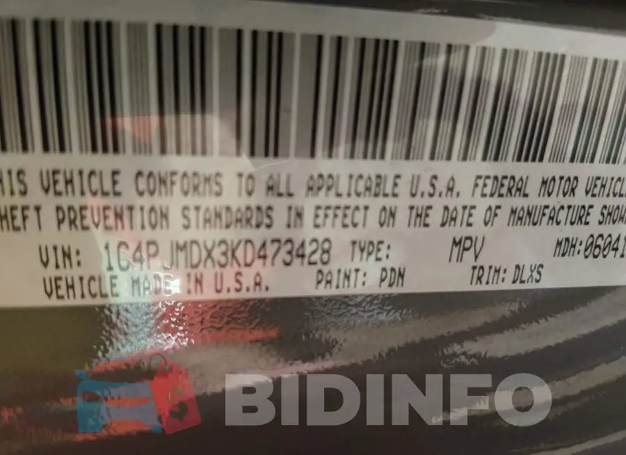 1C4PJMDX3KD473428 Photo# 9