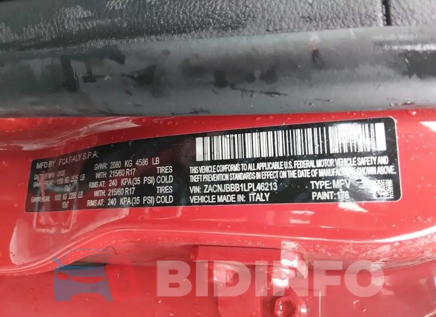 ZACNJBBB1LPL46213 Photo# 9