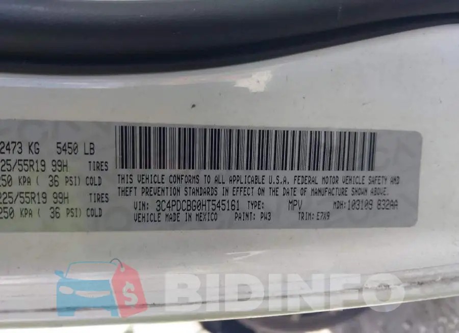 3C4PDCBG0HT545161 Photo# 9