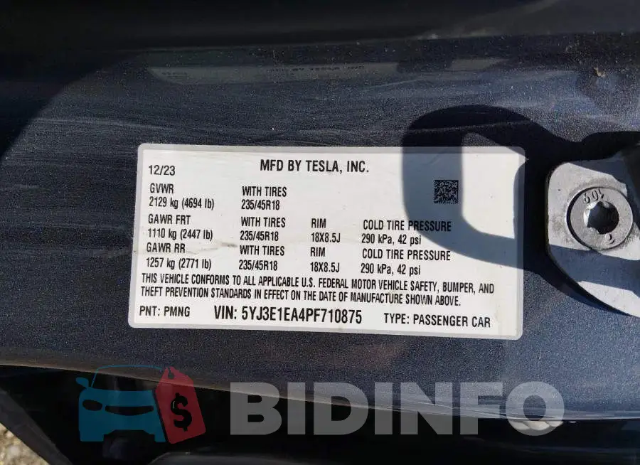 5YJ3E1EA4PF710875 Photo# 9