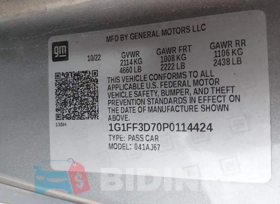 1G1FF3D70P0114424 Photo# 9