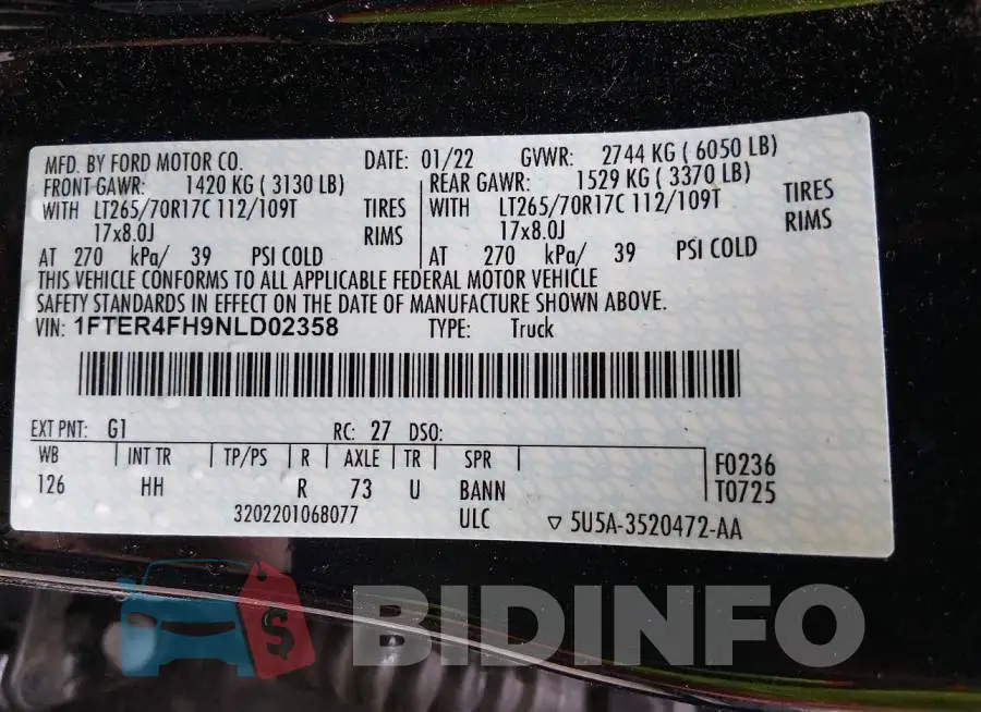 1FTER4FH9NLD02358 Photo# 9