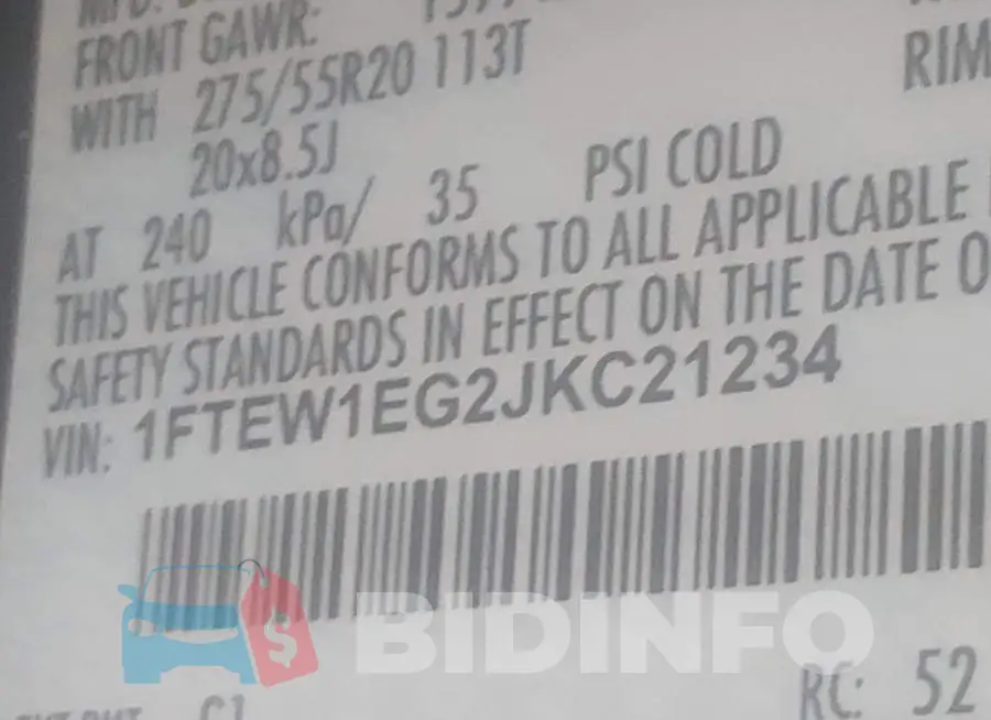 1FTEW1EG2JKC21234 Photo# 9