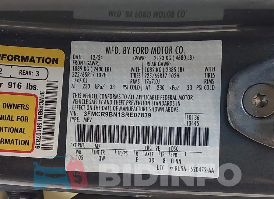 3FMCR9BN1SRE07839 Photo# 9