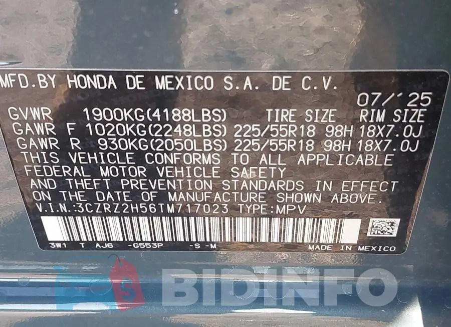 3CZRZ2H56TM717023 Photo# 9