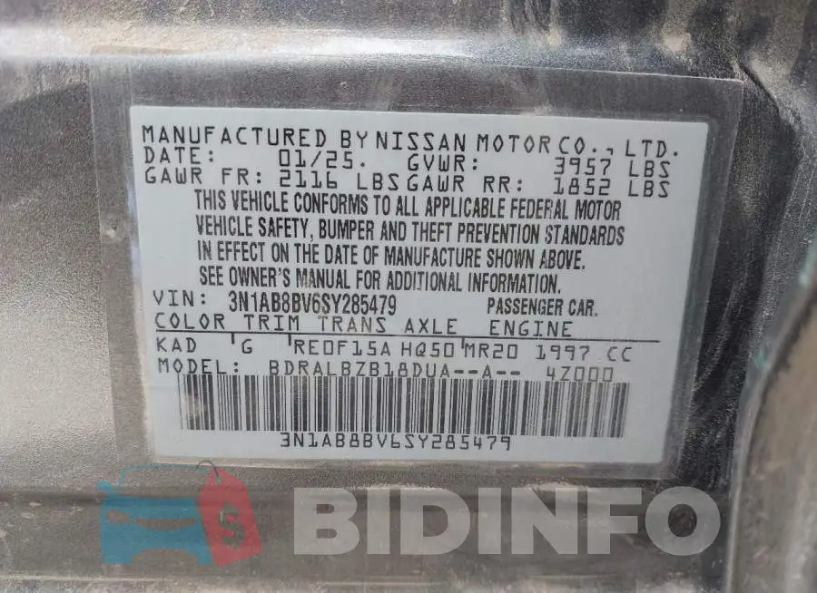 3N1AB8BV6SY285479 Photo# 9