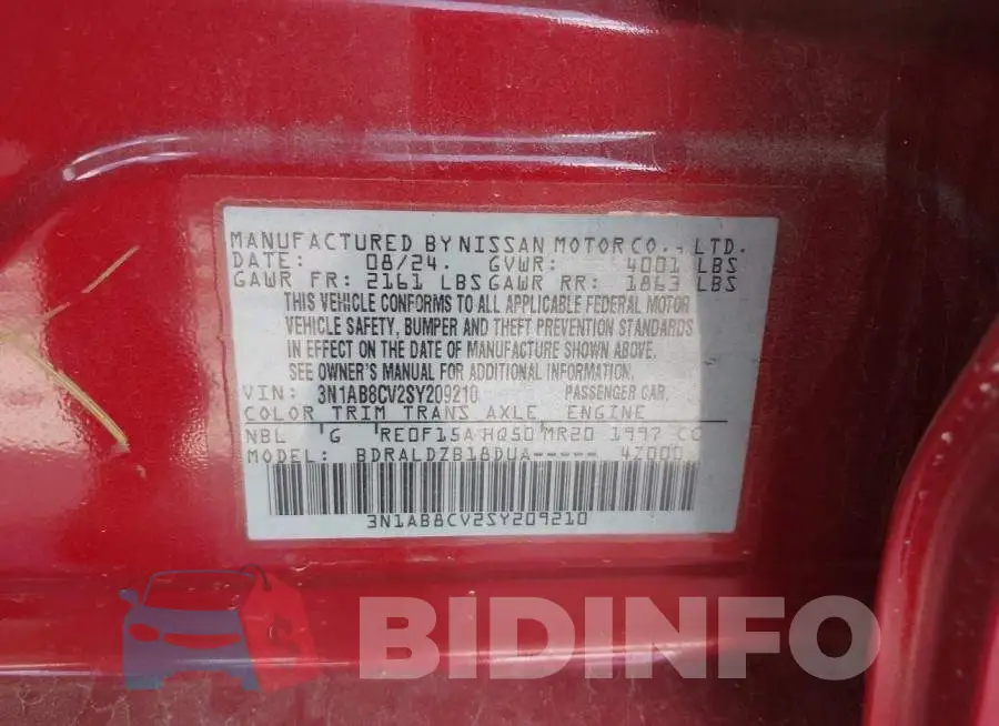 3N1AB8CV2SY209210 Photo# 9