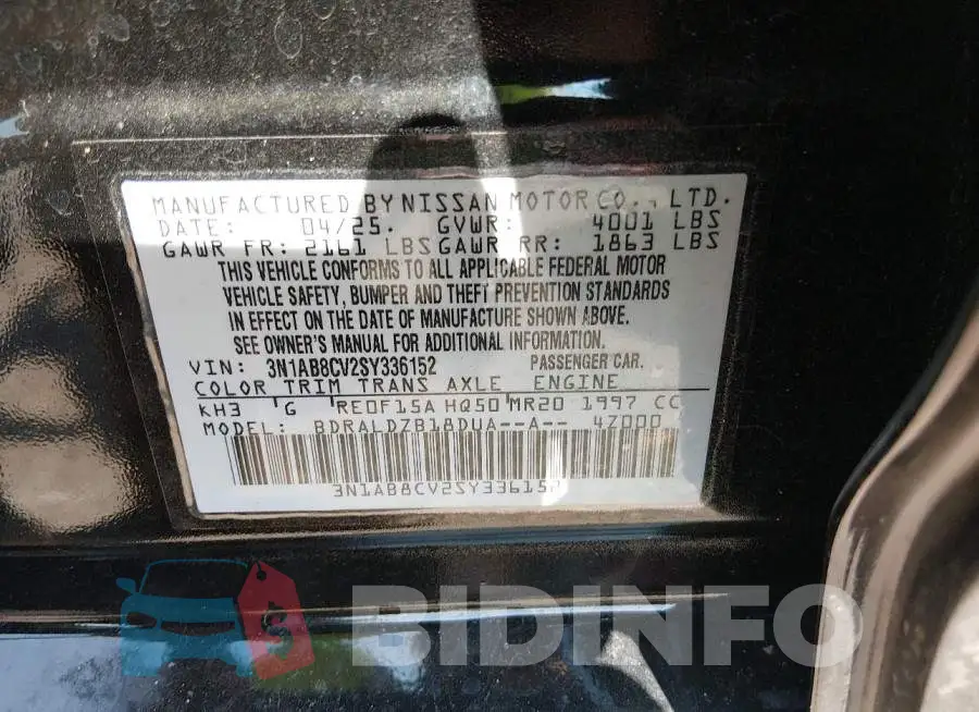 3N1AB8CV2SY336152 Photo# 9