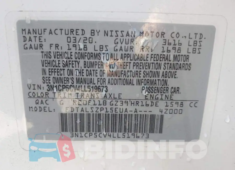 3N1CP5CV4LL519673 Photo# 9