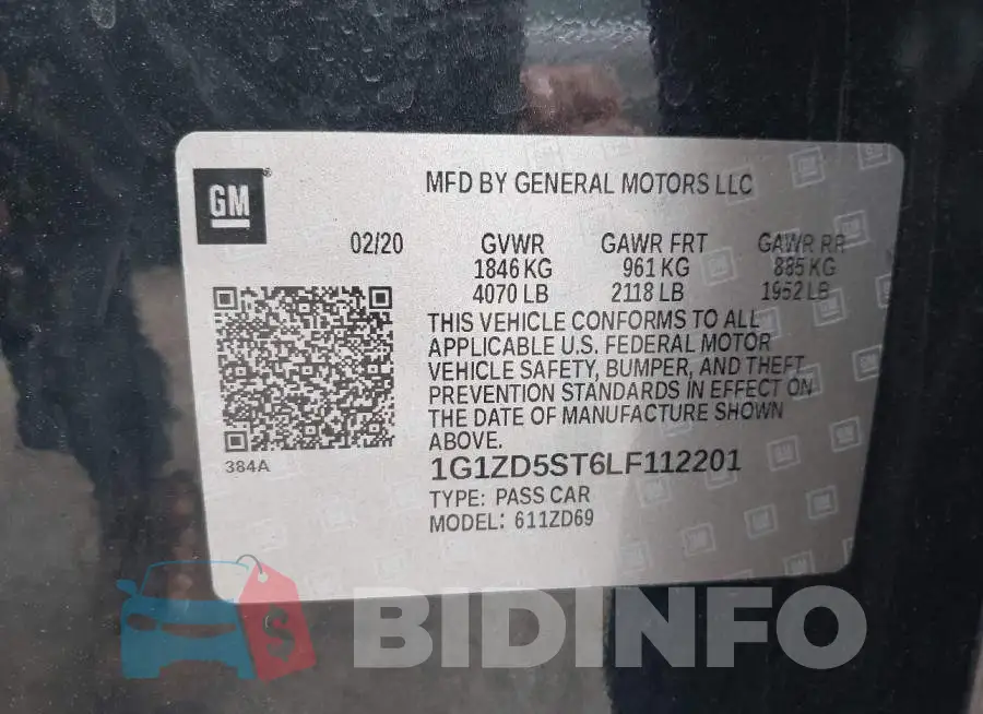 1G1ZD5ST6LF112201 Photo# 9
