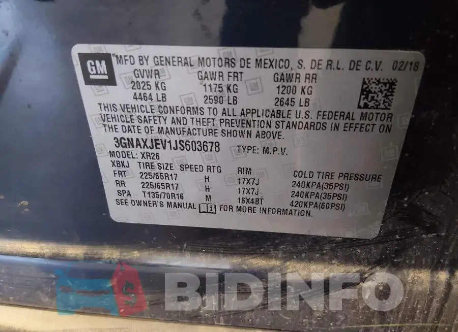 3GNAXJEV1JS603678 Photo# 9