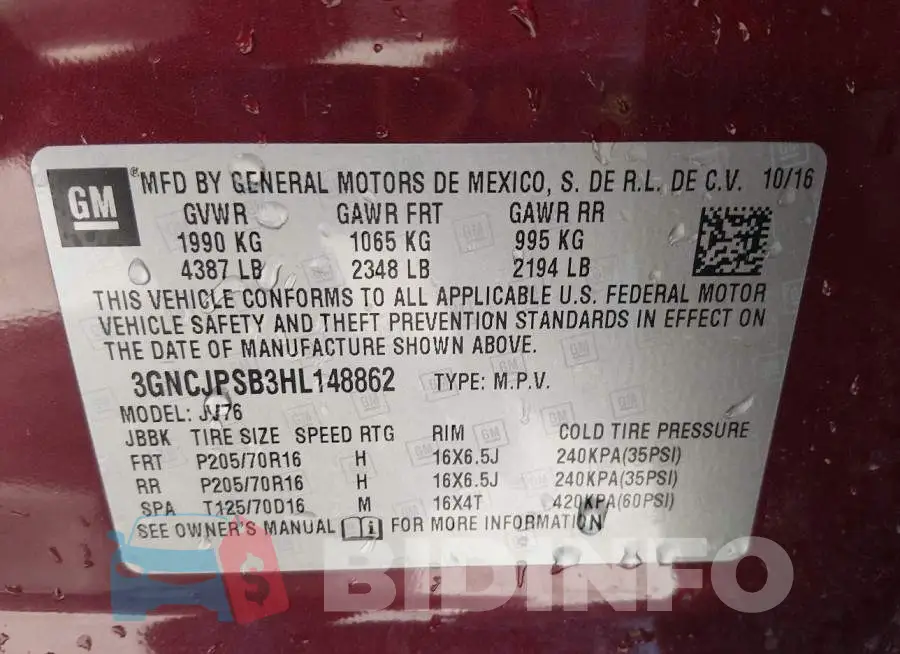 3GNCJPSB3HL148862 Photo# 9