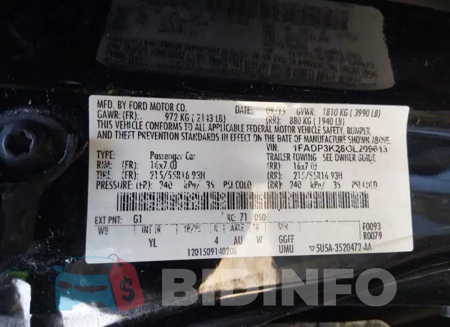 1FADP3K28GL209613 Photo# 9