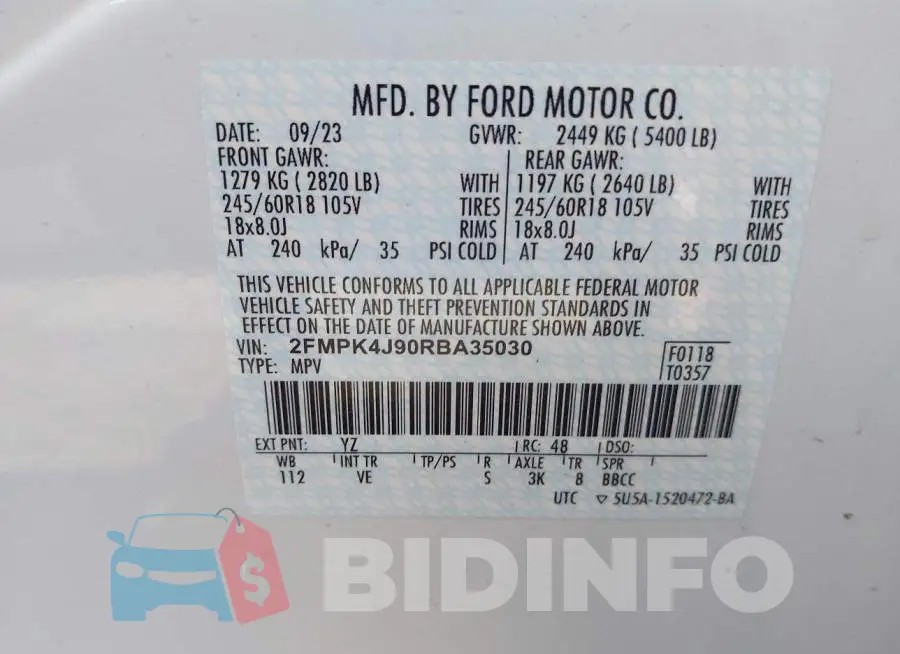2FMPK4J90RBA35030 Photo# 9