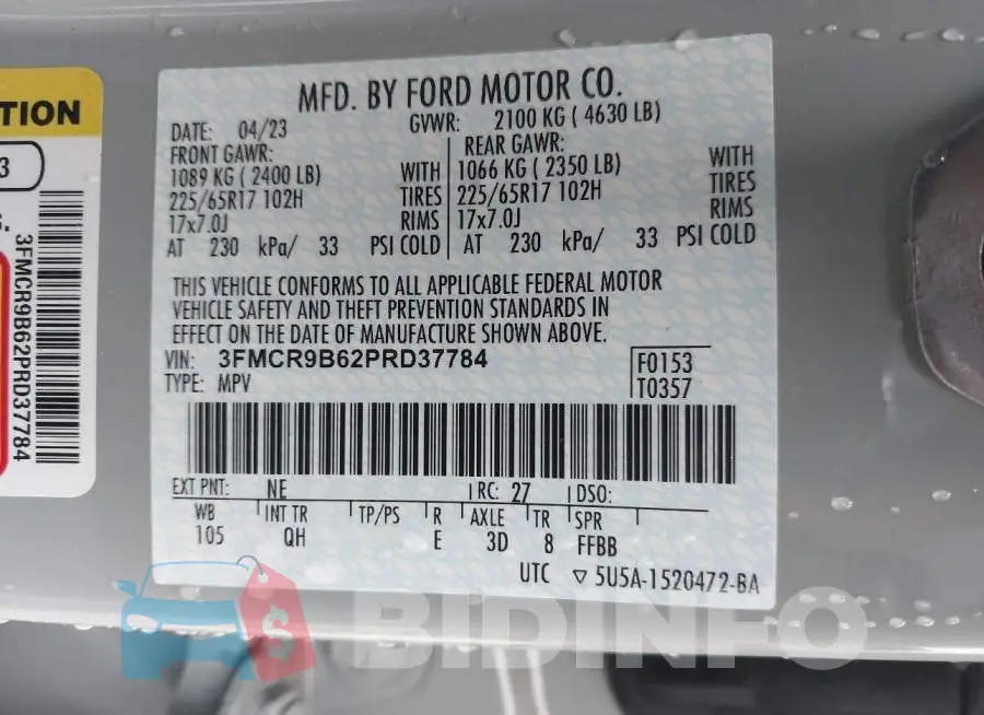 3FMCR9B62PRD37784 Photo# 9