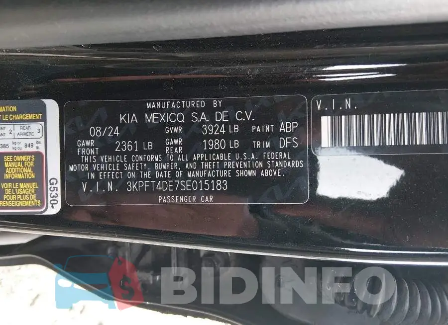 3KPFT4DE7SE015183 Photo# 9