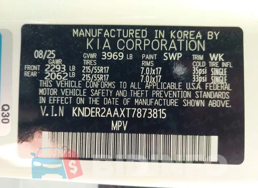 KNDER2AAXT7873815 Photo# 9