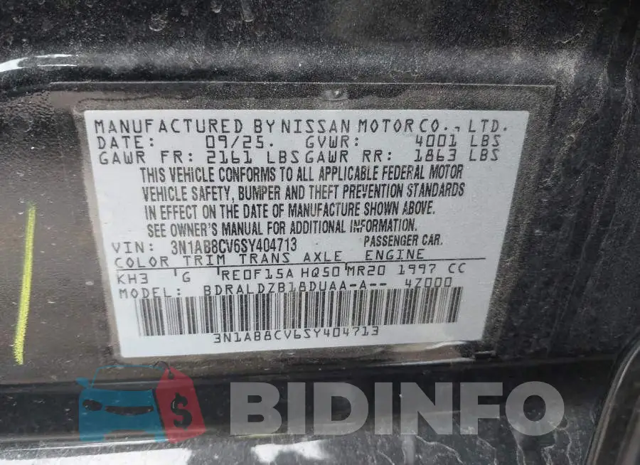 3N1AB8CV6SY404713 Photo# 9