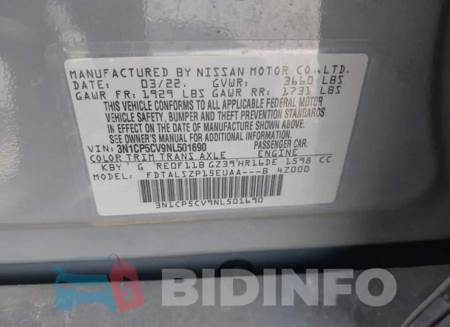 3N1CP5CV9NL501690 Photo# 9