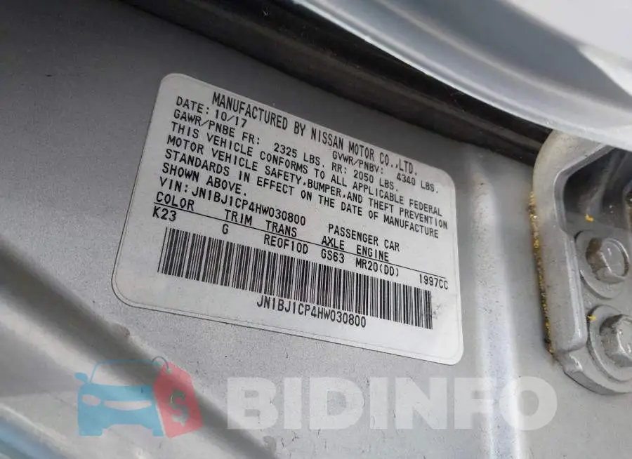 JN1BJ1CP4HW030800 Photo# 9