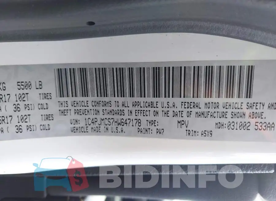 1C4PJMCS7HW647178 Photo# 9