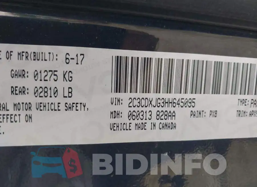 2C3CDXJG3HH645095 Photo# 9