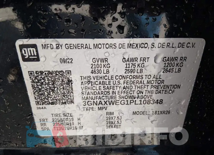3GNAXWEG1PL108348 Photo# 9