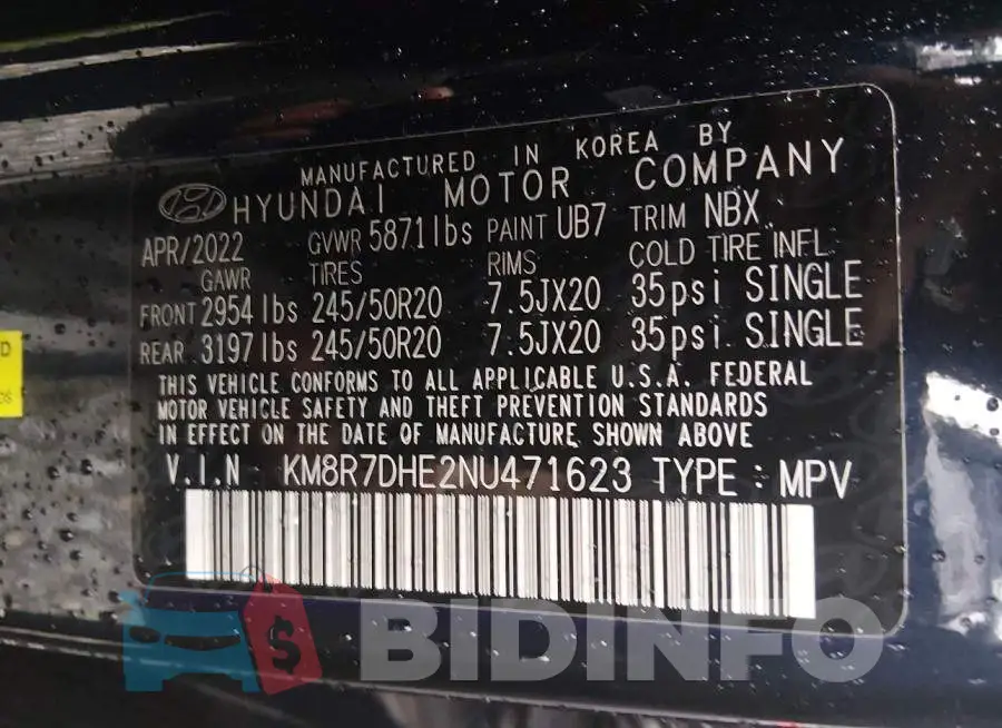 KM8R7DHE2NU471623 Photo# 9