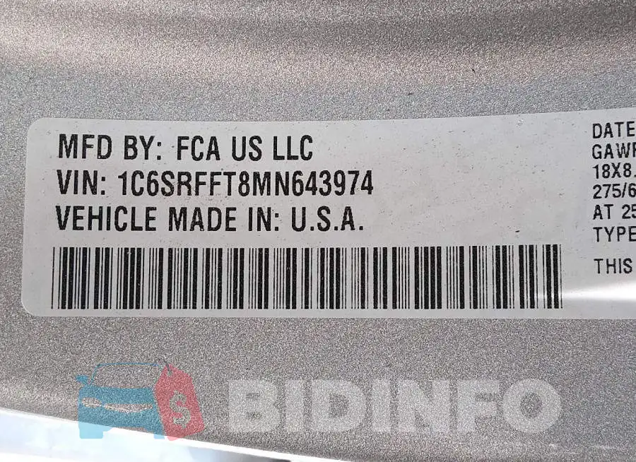 1C6SRFFT8MN643974 Photo# 9