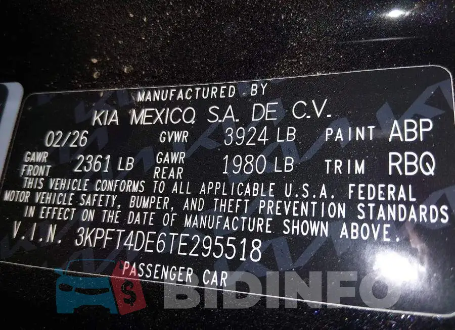 3KPFT4DE6TE295518 Photo# 9