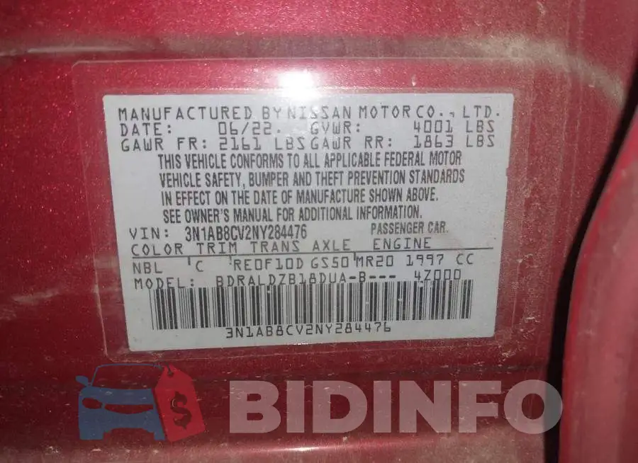 3N1AB8CV2NY284476 Photo# 9