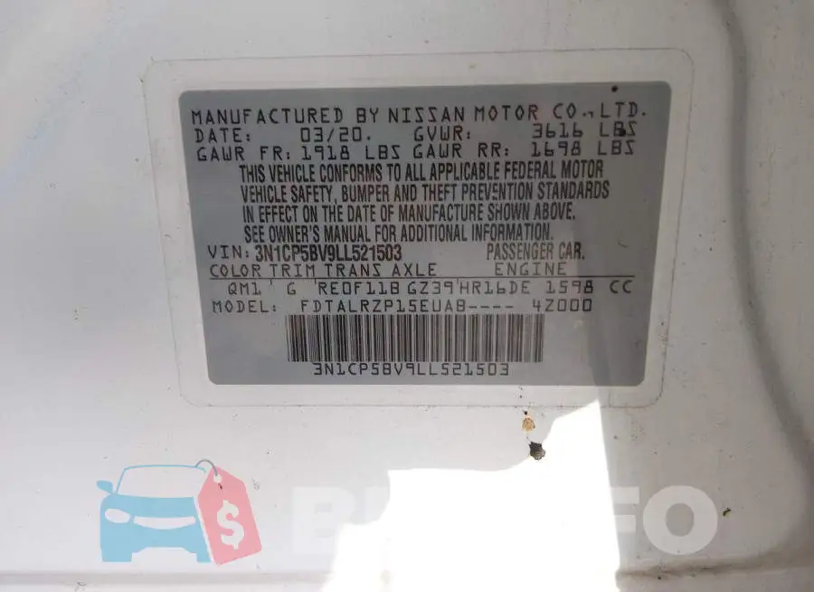 3N1CP5BV9LL521503 Photo# 9