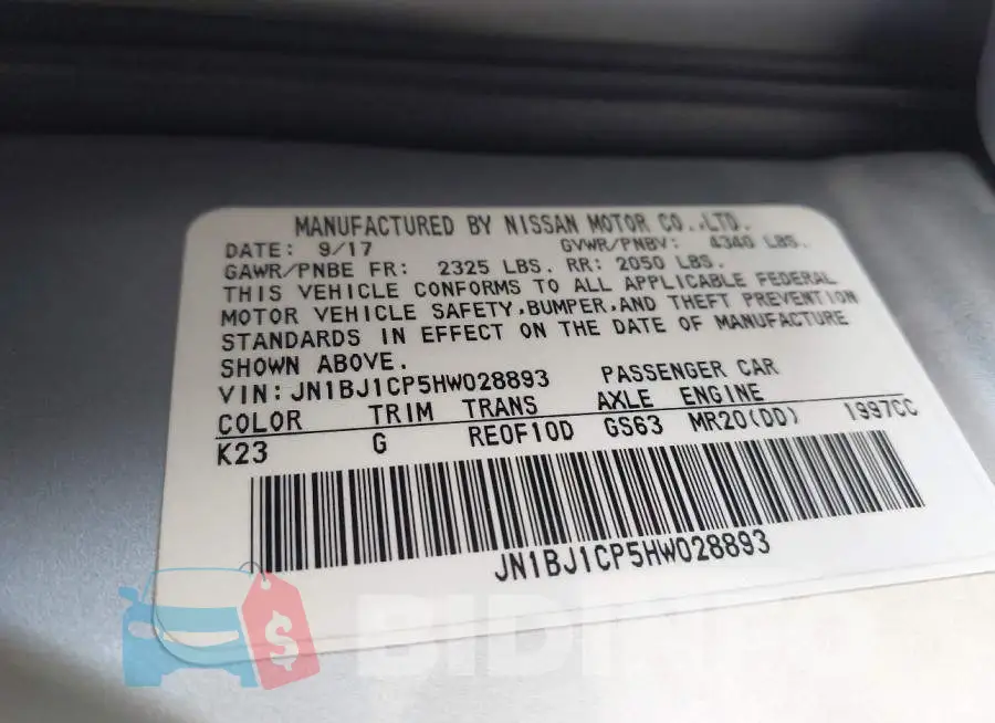 JN1BJ1CP5HW028893 Photo# 9
