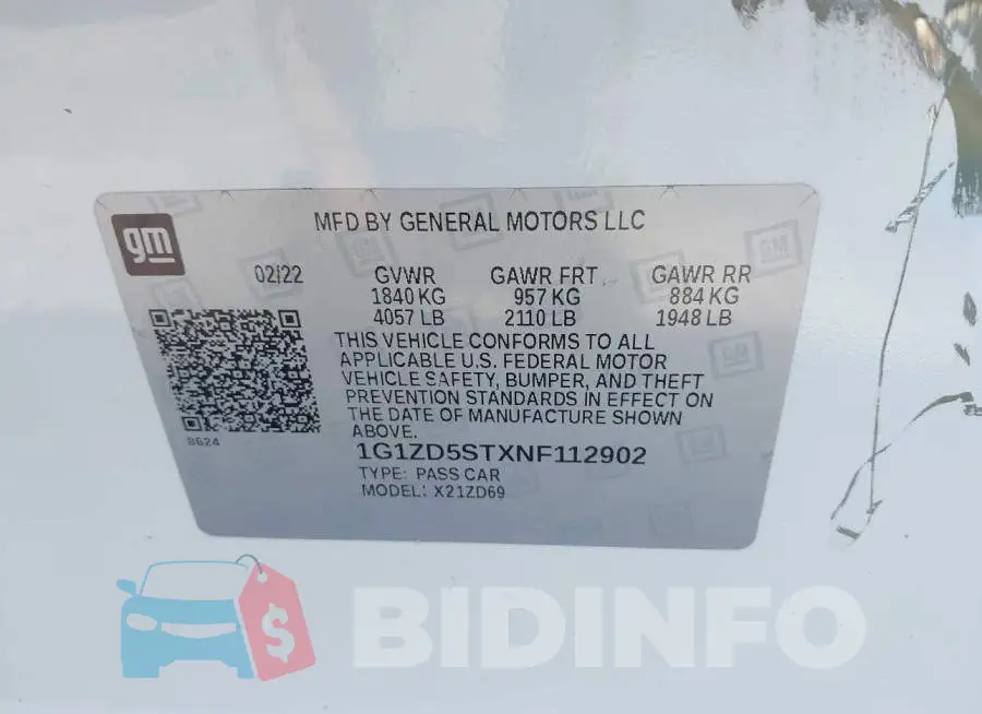 1G1ZD5STXNF112902 Photo# 9