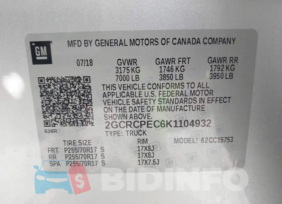 2GCRCPEC6K1104932 Photo# 9