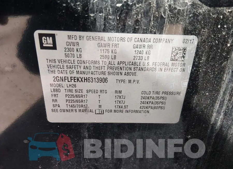 2GNFLFEKXH6313906 Photo# 8