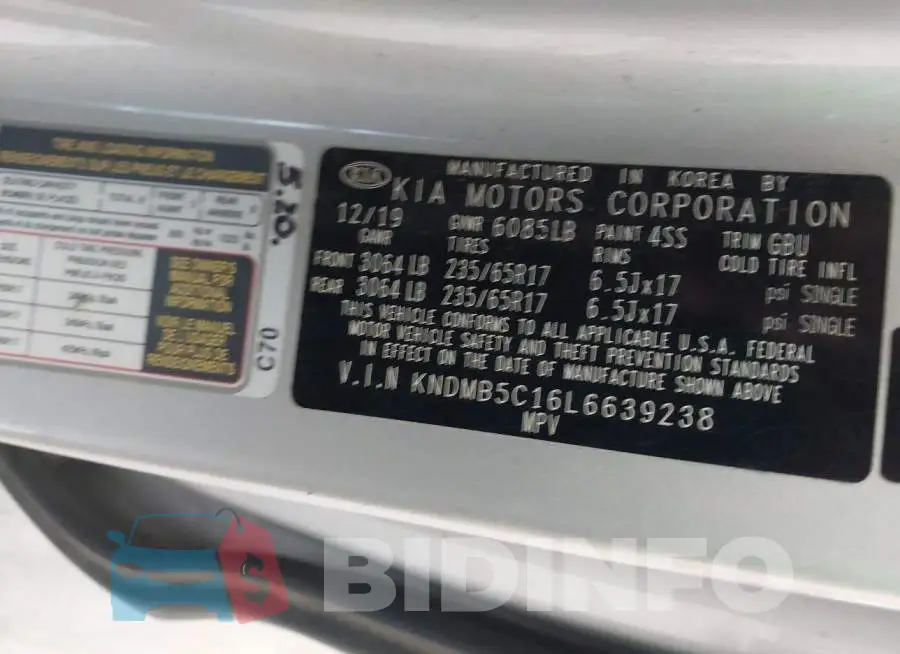 KNDMB5C16L6639238 Photo# 9