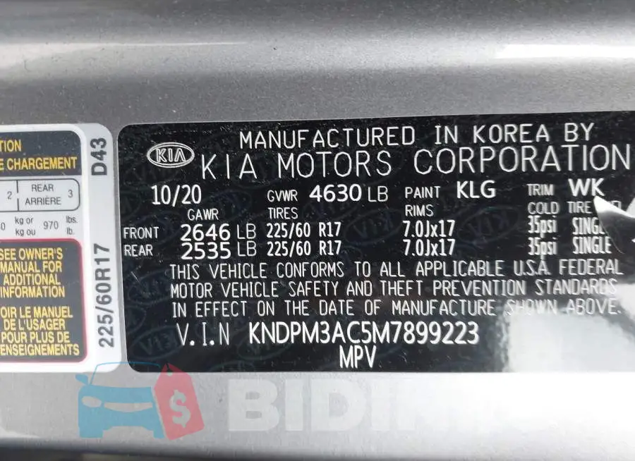 KNDPM3AC5M7899223 Photo# 9