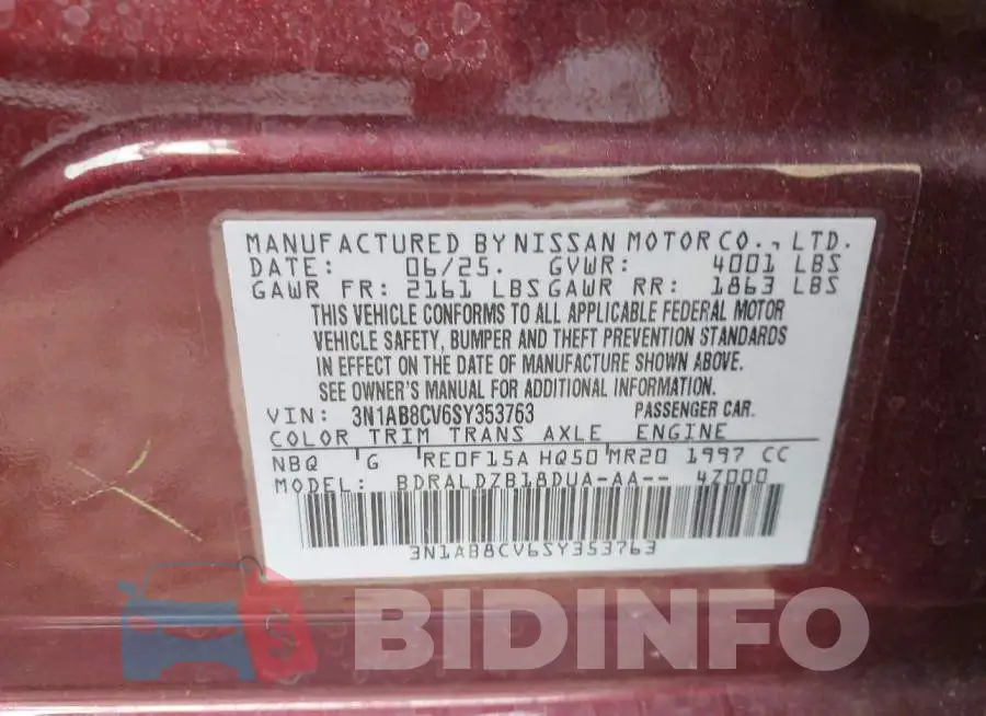 3N1AB8CV6SY353763 Photo# 9