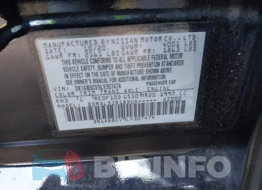 3N1AB8CV9LY307474 Photo# 9