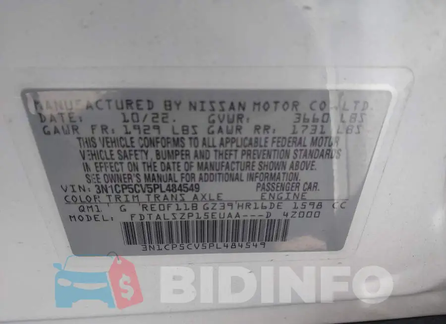 3N1CP5CV5PL484549 Photo# 9