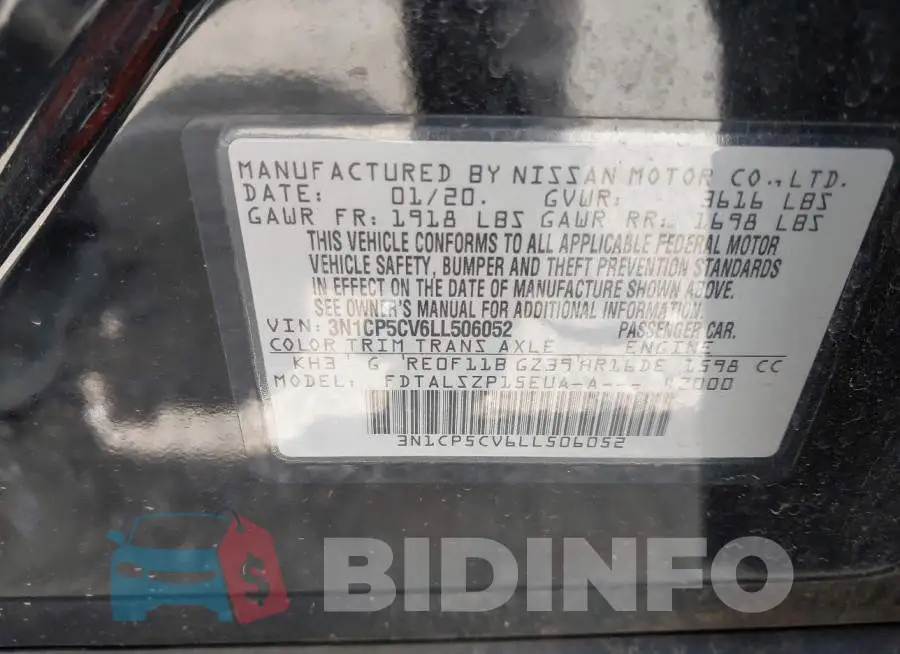 3N1CP5CV6LL506052 Photo# 9