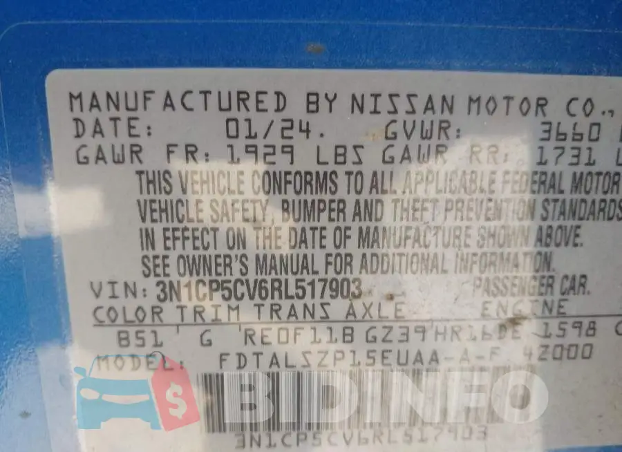 3N1CP5CV6RL517903 Photo# 9