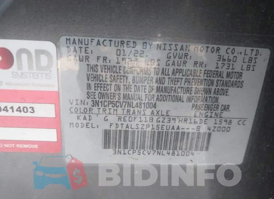 3N1CP5CV7NL481004 Photo# 9