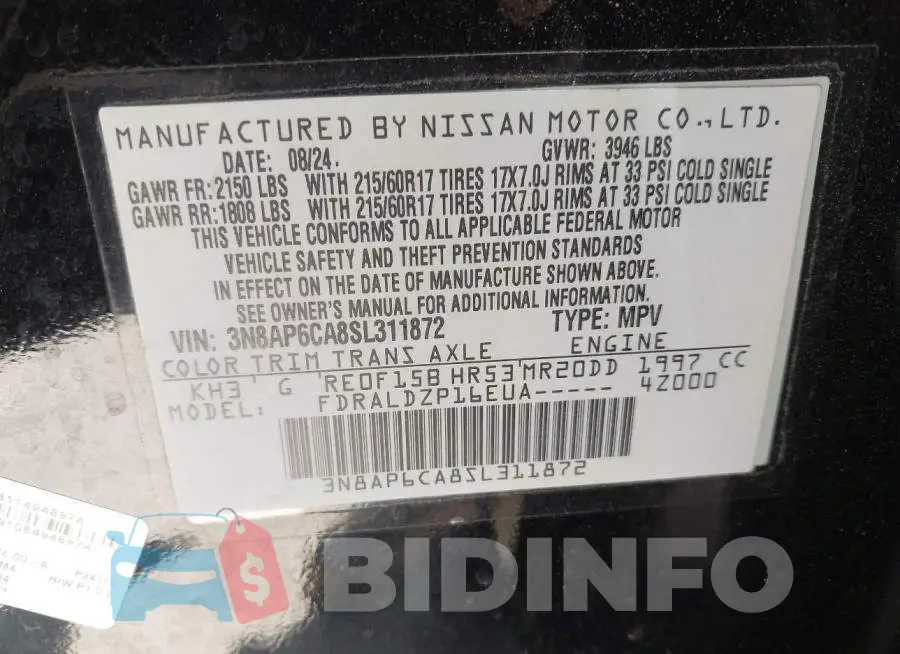 3N8AP6CA8SL311872 Photo# 9
