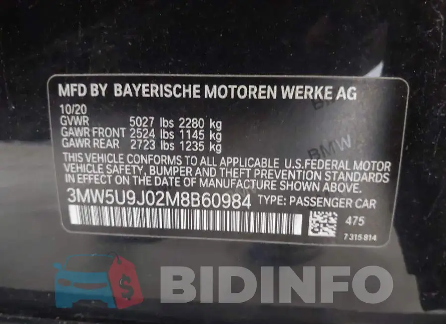 3MW5U9J02M8B60984 Photo# 9