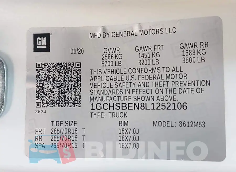 1GCHSBEN8L1252106 Photo# 9