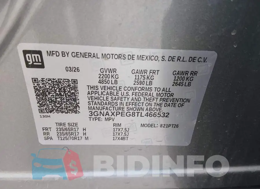 3GNAXPEG8TL466532 Photo# 9